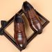 HPIOPL Men's Lion Head Zipper Pointed Toe Loafers - Casual Business Slip-On Shoes With Side Zipper & Metal Accents_vogvips.com