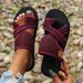 Light Foam Sole New Plus Size Slippers For Women, Flat Bottomed Casual Open Toed Beach Sandals_vogvips.com