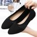 2026 Spring New Women's Pointed Toe Flat Fashion Single Manufacturer Direct Breathable Mom Shoes_vogvips.com