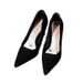 Large Size For Women 2024 New Model Suede Fine Heel Pointed Shallow Mouth Single Shoe Fashionable And Sexy High Heels_vogvips.com