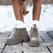 Northeat Fur-Lined Warm Cotton Shoe For Women 2025 Winter New Style Fleece-Lined Thickened Snow Large Size Martin_vogvips.com