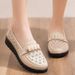 Mom Shoes Medium Sandals Soft Sole Medium Old Woman Leather Shoes Comfortable Breathable Single Shoes Soft Leather Bag Head Hole Shoes_vogvips.com