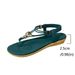 Women's Bohemian Beaded Heart Slide Sandals Slip On Open Toe Comfortable Flat Thong Sandals_vogvips.com