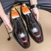 Euro Step New Leather Brogue British Style Casual Business Formal Breathable Derby Wedding Groom Office Men's Shoes_vogvips.com