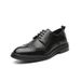 Euro Step Leather British Brogue Carved Business Formal Casual Men's Breathable Black Wedding Shoes 18567-G_vogvips.com