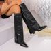 Foreign Trade Pointed Toe Cross-Border Suede High Heel Fashion 2025 Winter New European And American Side Zipper Large_vogvips.com
