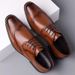 Euro Step European Style Buine Leather Brogue Large Size Korean Verion Britih Pointed Toe Breathable Young Men' Wedding_vogvips.com