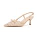 In Stock 6715 French Lace Hollow High-heed Shoes For Women, One-strap Stiletto Pointed Toe Closed-toe Sandals, New_vogvips.com