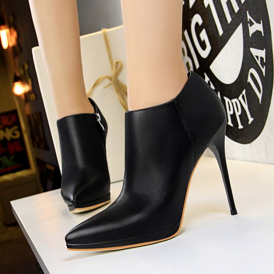 899-1 Fashionable And Minimalist High Heels, Waterproof Platform, Pointed Toe, Slim Fit, Sexy Nightclub, Deep Mouth_vogvips.com