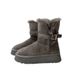 Factory Direct Sale In Stock Gray Boots For Women 2025 Winter New Thick Sole Fleece Lined Thickened Long Tube Snow_vogvips.com