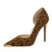 pointed Metal Side Air Shallow Mouth Single Shoes Women's Leopard Print One Pedal Stiletto High Heel Women's Shoes_vogvips.com