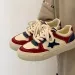 Women Casual Simple Sweet Style Fashion Star Designer Shoes Thick Sole Versatile Trendy Triple Red Free Shipping_vogvips.com