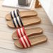 Four Seasons Home Couple Floor Full Linen Soft Sole Slippers Sandals Summer H-2_vogvips.com