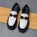 TerraStride Large Size Slip-On Leather Thick Sole Formal Business Casual Loafers Workplace Versatile Men's Shoes_vogvips.com