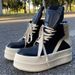 2025 New Versatile European And American Trendy Trendy Thick-soled High-top Shoes Inverted Triangle Couple Men's Shoes Double-soled Shoes Women_vogvips.com