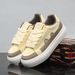 Women's Lightweight Soft Soled Sports Shoes White Retro Casual Sneakers Odor Resistant German Training New Style Spring 6102_vogvips.com