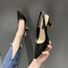 Summer Fashion New Breathable Pointed Toe Stiletto Heel PU Comfortable And Elegant Women's Shoes Shallow Mouth Sexy Sandals_vogvips.com