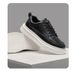 Men’s Platform White Leather Sneakers Casual Thick Sole Walking Skate Shoes Unisex_vogvips.com