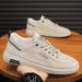 New summer breathable fashion brand all-match flat shoes men's casual leather shoes small white sports shoes_vogvips.com