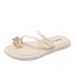 Hot-Selling Bowknot Toe-Slip Wo, Summer Retro Flip-Flops, Fashionable And Versatile Outdoor One-Strap Slippers For_vogvips.com