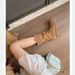 Grape Mom~ Same Style Pile For Women 2025 Autumn V-Cut Melad Western Cowboy Chunky Heel Short Martin Boots_vogvips.com