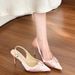 In Stock 26H1 Pointed-toe High-heeled Shoes For Women, 2026 New Model, Elegant And Mature Style, Pleated Metal Buckle,_vogvips.com