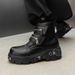 Metal Punk Style Martin Boots Thick Sole Heightening Retro Tooling Boots Ruffian Handsome Men's Shoes_vogvips.com