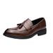 Korean British Style Shoes Leather 47 Size Slip-On Loafers Large Genuine Trendy_vogvips.com