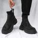 Autumn British Style New Versatile Black Thick-Soled Height-Increasing Work Martin Boots Men's Trendy Shoes_vogvips.com