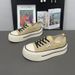 Popular Thick-soled Canvas Shoes For Women, Non-slip Lace-up, 2026 Summer New Model, College Style Casual Breathable_vogvips.com