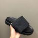 Unbeatable Quality 2024 Summer New Thick Velcro Cool Women's Flat Bottom Couple's Denim Casual Outerwear One Line Dragging Men's Shoes_vogvips.com