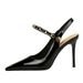 Petite Height-Increasing High-End Desire Professional Shoes Internet Celebrity New Pointed Toe Black Soft_vogvips.com