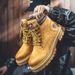 Men's Handmade Retro American Style Thick Sole Leather Work Boots Mid-Cut Outdoor Martin Boots For Riding & Hiking_vogvips.com