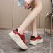 HY906 New Minimalist Women's 2023 Autumn Korean Version Breathable Height Increasing Thick Soled Sports And Leisure_vogvips.com