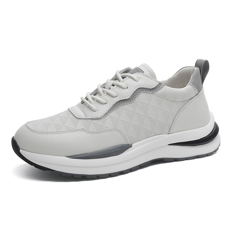 Men's Shoes Leather Cowhide White Shoes Men's Sports Shoes Board Shoes Men's Breathable Casual Sports Shoes_vogvips.com