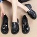 2025 Spring And Autumn British Style New Leather Soft Sole Casual Comfortable Chunky Heel Middle-aged Mom Loafers_vogvips.com