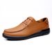 8805 Men's Genuine Leather Cowhide Surface Single Low Top Large Size Flat Driving Casual Shoes Versatile Comfortable_vogvips.com