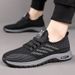 Euro Step Men's Casual Breathable Mesh Sneakers Summer Lightweight Lace-up Running Middle-aged And Elderly Slip-on Dad Shoes_vogvips.com