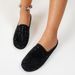 New Fashionable Black Sequined Women's Slippers Casual Versatile PU Material Rubber Sole Comfortable Slip-On Shoes_vogvips.com