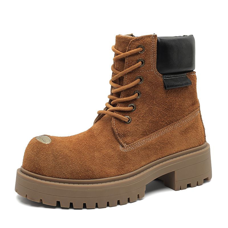 Vintage Martin Boots Thick-soled Heightening Tooling Boots Short Boots_vogvips.com