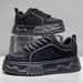 Newan Men's Shoes, New Spring Autumn Models, Rhinestone Thick-Soled Height-Increasing Sneakers, Unique Design,_vogvips.com