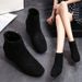 Suede Chunky Heel Martin 2023 Autumn Winter New Korean Style Mid-Heel Short Side Zipper Fashion Boots For Women_vogvips.com