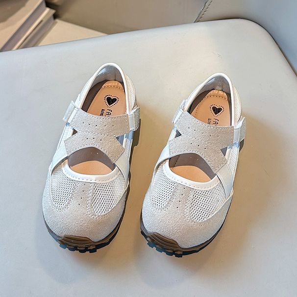 Children's Sneakers 2026 Spring-Summer New Model Girls' Breathable Mesh Running Shoes With Soft Soles Ballet Style_vogvips.com