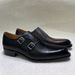 Men's Hairstylist Wedding Pointed Business Casual Leather Shoes With Double Buckles, Monk Shoes, Toe Layer Cowhide_vogvips.com
