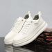 Men's Casual Sneakers Spring Summer Fashion Thick Soled White Non Slip Sports Shoes Height Increasing Versatile D196_vogvips.com