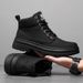 European Warm Series Martin Short Breathable Korean Style High-top British Workwear Men's Boots Mid-top Casual Trendy Shoes_vogvips.com