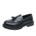 Suitable For All Seasons Large Size Round Toe Tassel Thick Sole Height Increasing Loafers 2025 Spring Autumn New Slip-On British Style Small_vogvips.com