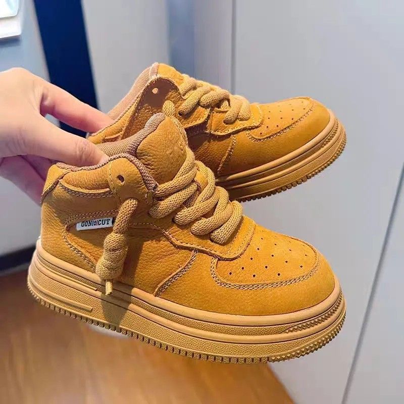 Children's Sports Shoes 2026 Fall/Winter New Model Girls' White Sneakers, Older Kids' Running Shoes, Boys' Fleece-Lined_vogvips.com