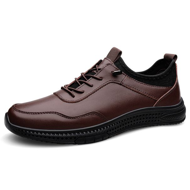 Casual Leather Shoes Men's Sports Shoes Casual Shoes Elastic Band Lazy Men's Shoes_vogvips.com