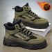 Winter Men's Shoes With Fleece Lining, High-Top Martin Boots, Men's Thick-Soled Non-Slip Insulated Cotton Shoes, Work Bo_vogvips.com